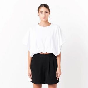White Crop Shirt